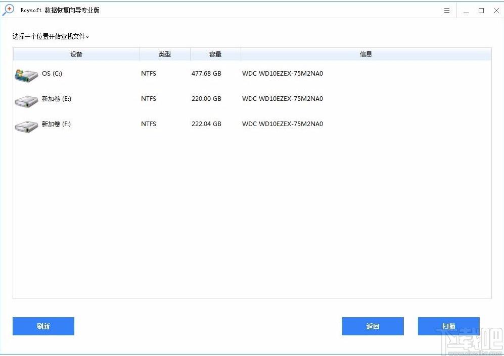 Rcysoft数据恢复向导专业版下载,文件数据恢复软件