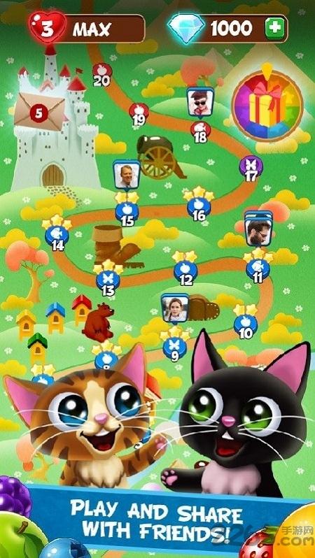 fruity cat游戏下载,fruitycat,泡泡龙手游,休闲手游